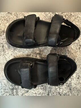 Tony Bianco black dad sandals